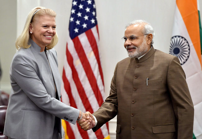 Narendra Modi, IBM CEO talk about Smart Cities & Digital India ...