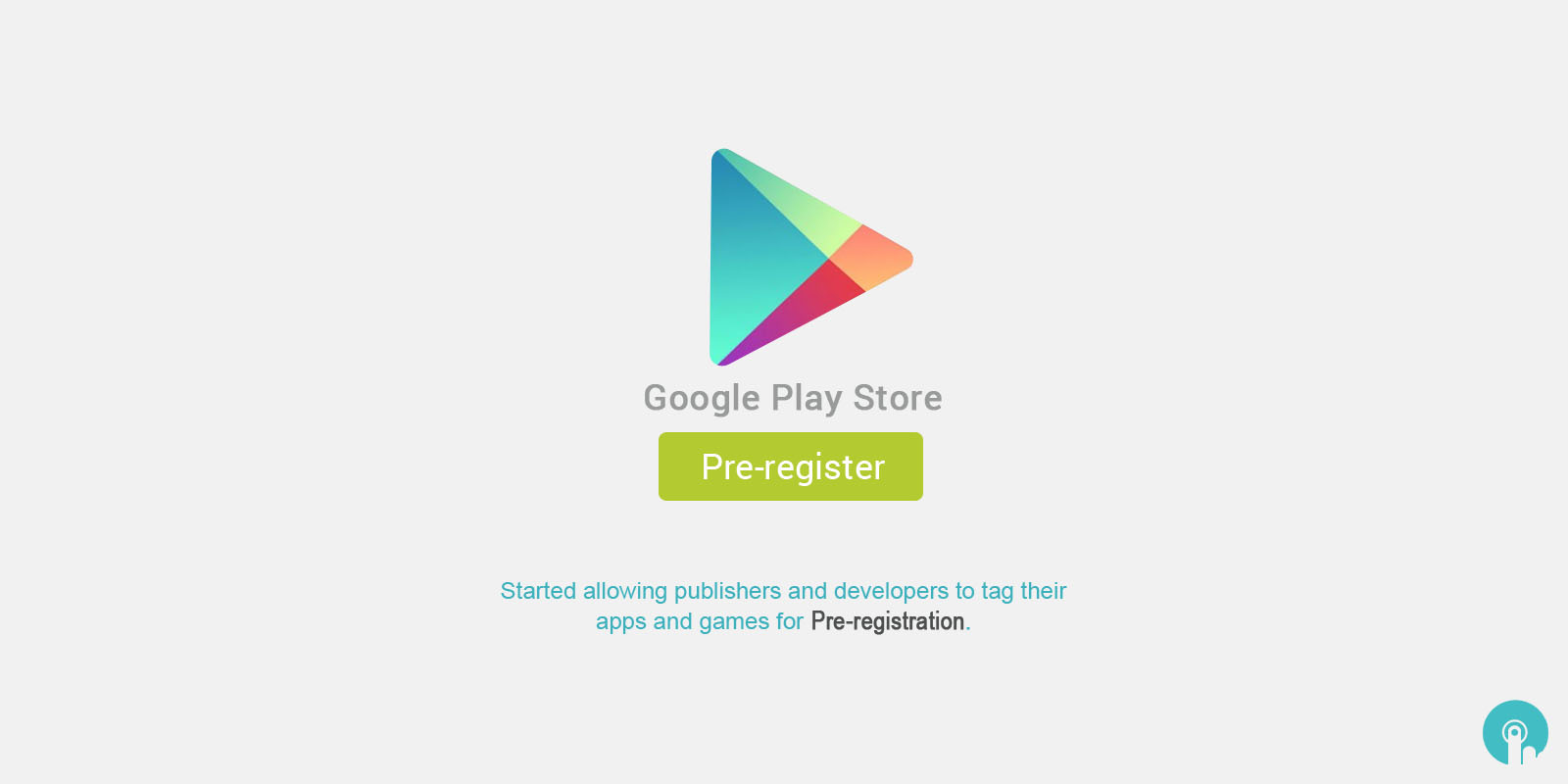 pre-registeration on google play store